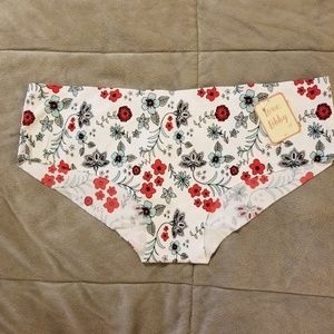 White floral no line bikini panties